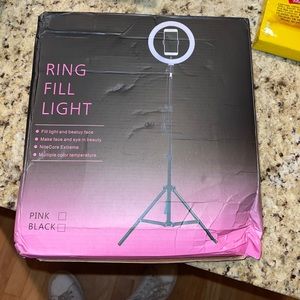 M20 8INCHS RING FILL LIGHT COLOR 3 + PHONE HOLDER PINK